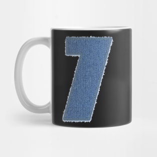 Number Seven Blue Denim Mug